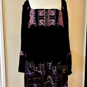 Black dress by free people size m can easy, fit size, large, 100% cotton